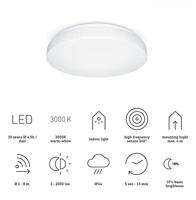 Steinel 079734 INNENLEUCHTE RS 20 LED LED-plafondlamp met bewegingsmelder LED LED vast ingebouwd 9.4 W Wit - thumbnail