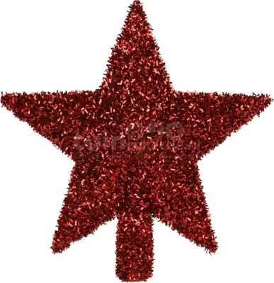Piek Glitter Ster 20cm Rood