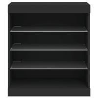 Dressoir met LED-verlichting 60,5x37x67 cm zwart - thumbnail