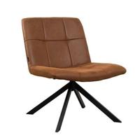 Bronx71 Industriële fauteuil Eevi cognac eco-leer - thumbnail