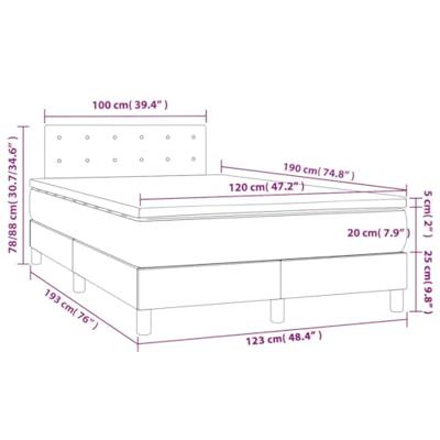 Boxspring met matras kunstleer zwart 120x190 cm