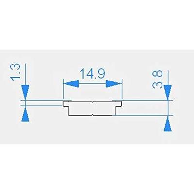 Deko Light 970762 T-01-10 Draagprofiel Aluminium (b x h x d) 14.90 x 3.80 x 1250 mm 1.25 m
