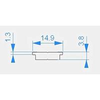 Deko Light 970762 T-01-10 Draagprofiel Aluminium (b x h x d) 14.90 x 3.80 x 1250 mm 1.25 m - thumbnail