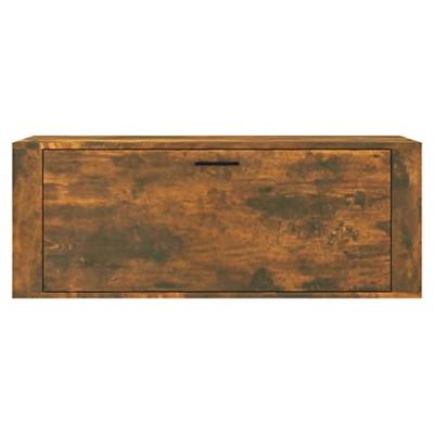VidaXL Schoenenkast wandgemonteerd 100x35x38 cm bewerkt hout eiken VidaXL Schoenenkast wandgemonteerd 100x35x38 cm bewerkt hout eiken