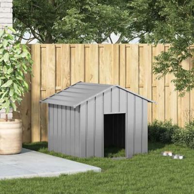 Hondenhok met dak 131x101x102 cm gegalvaniseerd staal