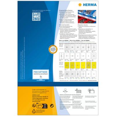 Etiket HERMA 10784 210x297mm weerbestendig wit 80 etiketten Etiket HERMA 10784 210x297mm weerbestendig wit 80 etiketten