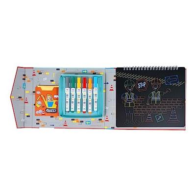 Floss en Rock construction krijtbord sketchbook