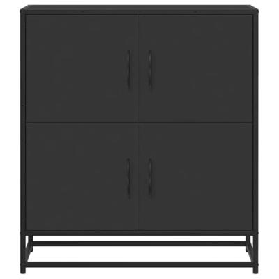 Dressoir 68x35x76 cm bewerkt hout zwart Dressoir 68x35x76 cm bewerkt hout zwart