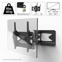 Hama Tv-muurbeugel Draaib. Kantelb. Antidiefstal-voorz. 165 Cm (65) 40 Kg - thumbnail