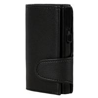 Juscha JU-961101 Pasjeshouder Clicksafe RFID Kunstleer ZW/ZW 8 Pasjes Met Opbergvak Voor Muntgeld - thumbnail