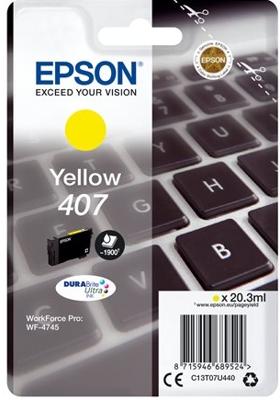 Inktcartridge epson 407 t07u440 geel