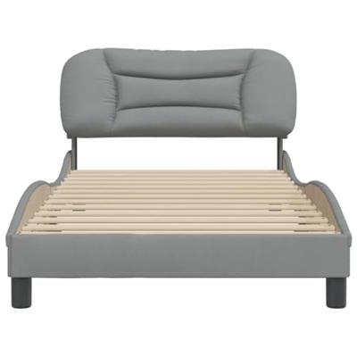 Bedframe zonder matras 100x200 cm stof lichtgrijs
