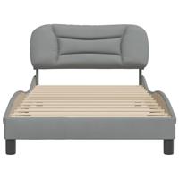 Bedframe zonder matras 100x200 cm stof lichtgrijs - thumbnail