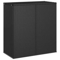 Tuinbox 100x49x103,5 cm polyetheen rattan zwart - thumbnail