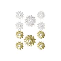 Set spiegels DKD Home Decor Spiegel Champagne Gouden Wit PP 2 Stuks (35 x 1,5 x 35 cm) - thumbnail