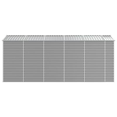Tuinschuur 191x470x198 cm gegalvaniseerd staal lichtgrijs