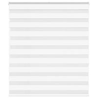 VidaXL Zebra rolgordijn 135x150 cm stofbreedte 130,9cm polyester wit - thumbnail