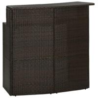 Tuinbartafel 120x55x110 cm poly rattan bruin - thumbnail