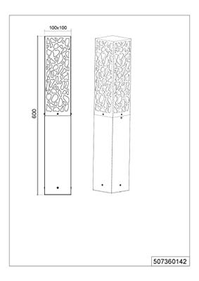 Trio TuinlampCooper 60cm Antraciet - 507360142