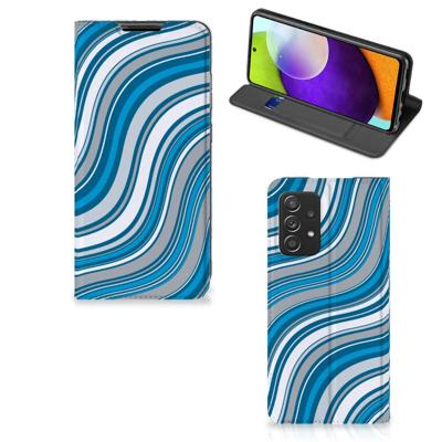 Samsung Galaxy A52 | Hoesje met Magneet | Waves Blue Samsung Galaxy A52 | Hoesje met Magneet | Waves Blue