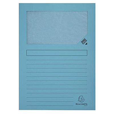 Exacompta L-map met venster Forever, pak van 100 stuks, lichtblauw