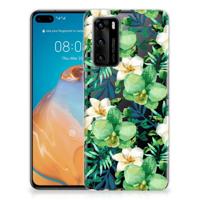 Huawei P40 | TPU Case | Orchidee Groen - thumbnail