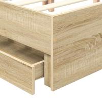 Bedframe met lade Sonoma Eiken 140 x 200 cm Geconstrueerd hout - thumbnail