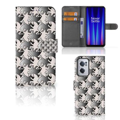 OnePlus Nord CE 2 | Telefoonhoesje | Met pasjeshouder | Salamander Grey