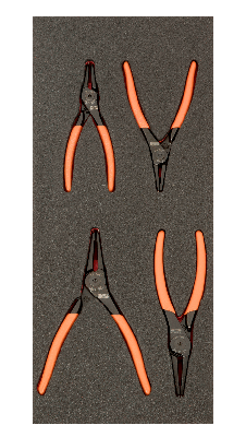 Bahco Foaminlay Fit&Go 1/3 met borgringtangen - 4-delig - retailverpakking - FF1E4005EH