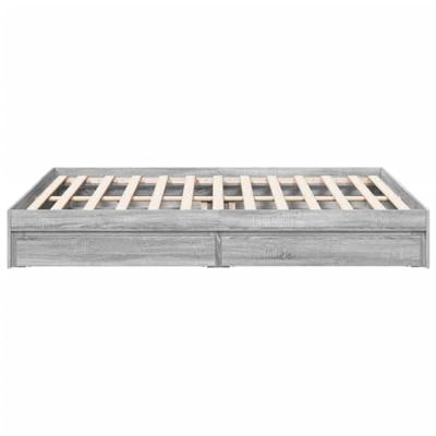 Bedframe met lades bewerkt hout grijs sonoma eiken 150x200 cm