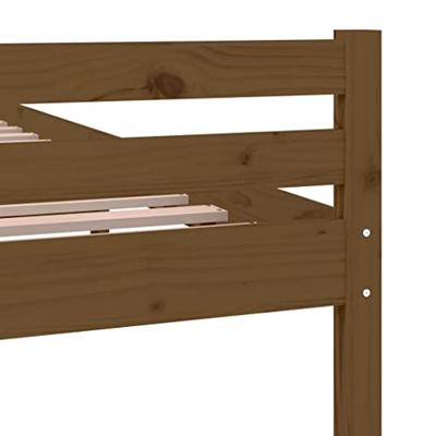 Bedframe massief hout honingbruin 120x190 cm 4FT Small Double Bedframe massief hout honingbruin 120x190 cm 4FT Small Double