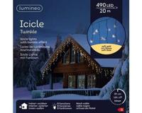 Led Icicle 20 meter 490 LED zwart/soft gold Lumineo - Lumineo - thumbnail