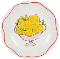 Blond Amsterdam bord aardewerk pasta citroen 23x4.3cm multi - thumbnail