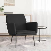 Fauteuil 62x79x79 cm fluweel zwart - thumbnail