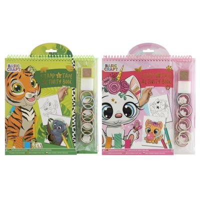 Creative Craft Group Stempel en tape activiteitenboek - tijger