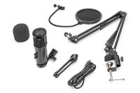 Digitus DA-20301 Spraakmicrofoon Statief Zendmethode:Kabelgebonden, USB Incl. kabel, Incl. windkap, Voet, Incl. standaard USB, USB-A, USB-B, Audio, stereo (3.5 - thumbnail
