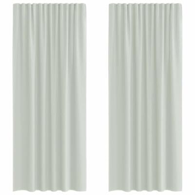 VidaXL Gordijnen voile met roedezakken 2 st lichtgrijs VidaXL Gordijnen voile met roedezakken 2 st lichtgrijs