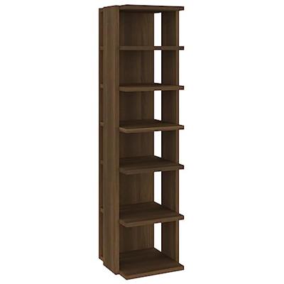 VidaXL Schoenenrekken 2 st 27,5x27x102 cm bewerkt hout bruineiken