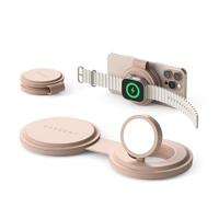 Satechi OntheGo 2-in-1 wireless oplader (15W) - Desert Rose - thumbnail