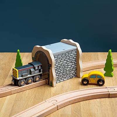 Bigjigs houten rails grijze tunnel - thumbnail