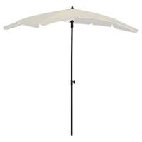 VidaXL Parasol met paal 200x130 cm zandkleurig - thumbnail
