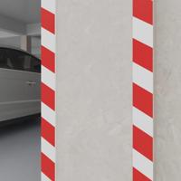 VidaXL Muurbeschermers 6 st 50x20x2 cm eva-schuim rood en wit - thumbnail
