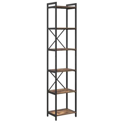 Boekenkast Gerookt eiken 40 x 30 x 188 cm Bewerkt hout Boekenkast Gerookt eiken 40 x 30 x 188 cm Bewerkt hout