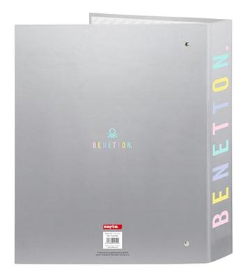 Ringmap Benetton Silver Zilverkleurig A4 27 x 33 x 6 cm