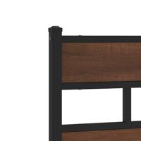 Bedframe met hoofdbord zonder matras bruin eiken 140x200 cm - thumbnail
