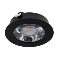 LED Meubelspot Baston Zwart 3 Watt - 12V - 2700K - Ø63x15mm - IP44 - thumbnail