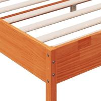 Bedframe zonder matras massief grenenhout wasbruin 200x200 cm - thumbnail