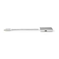 USB-Adapter | USB 3.2 Gen 1 | USB-C Male | Mini DisplayPort | 0.20 m | Rond | Verguld | Gebreid / Nylon | Zilver | Cover Window Box - thumbnail