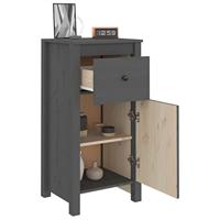 Dressoirs 2 st 40x35x80 cm massief grenenhout grijs - thumbnail