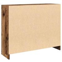 Dressoir 91x28x75 cm bewerkt hout oud houtkleurig - thumbnail